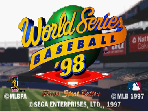 World Series Baseball title screen for Sega Saturn